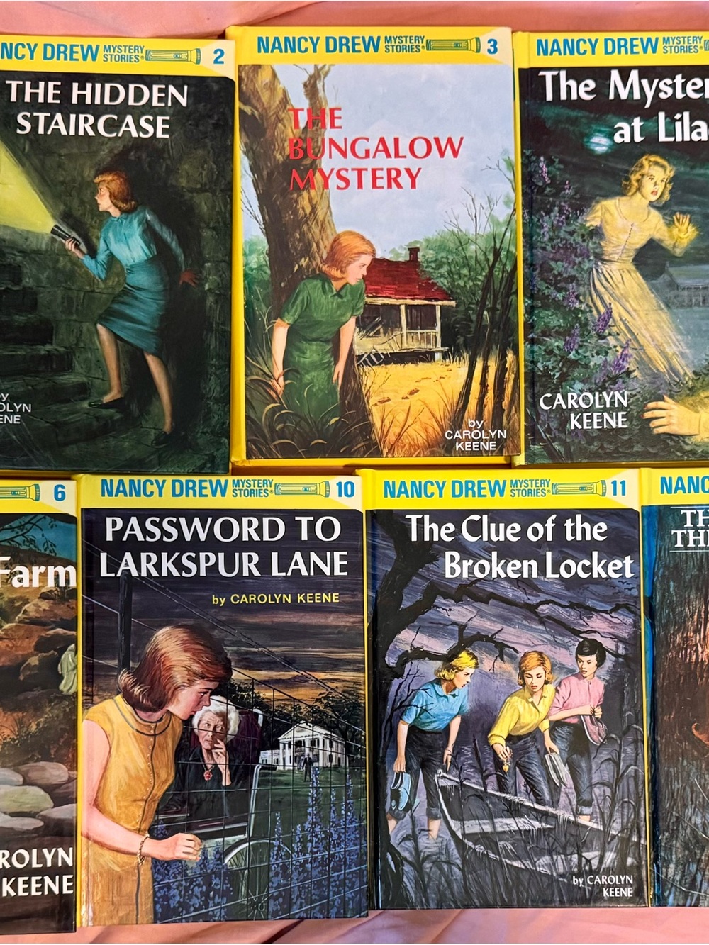 Lot of 11 vintage hardcover Nancy Drew Mystery books